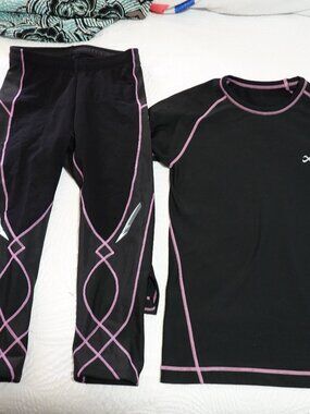 CW-X Compression Tights and Base Layer Top